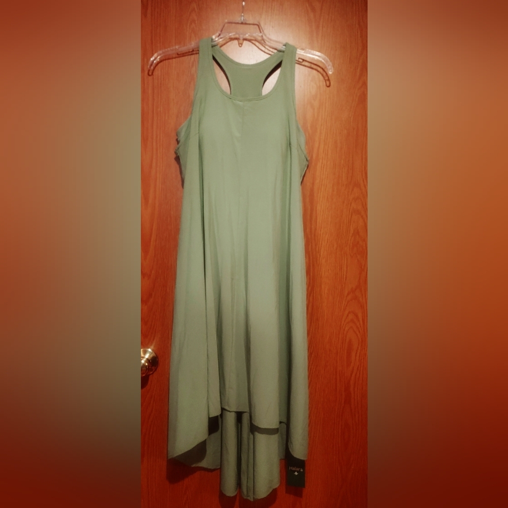 HALARA RAZORBACK DRESS, HIGH LOW w/ matching hair scrunchy